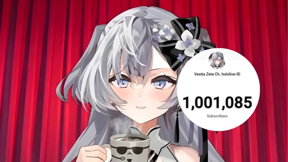 VTuber Hololive Indonesia, Vestia Zeta, Capai 1 Juta Subscriber